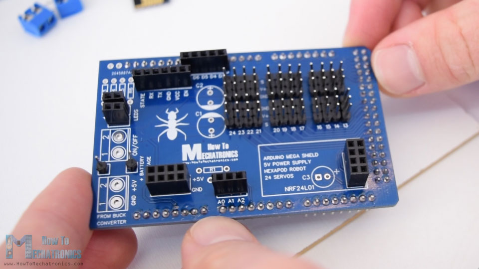 24通道定制设计PCB用于Arduino Hexapod