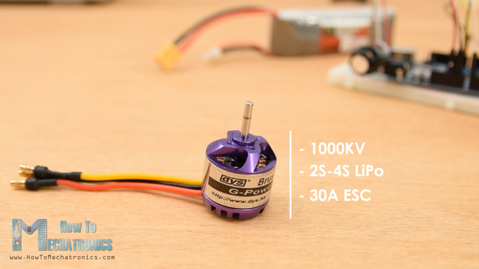 BLDC电机规格 -  1000KV 2S 3S 4S Lipo电池30A ESC